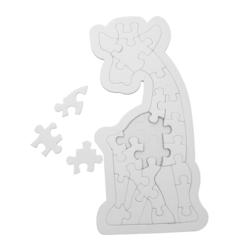 ifundom 8 Sätze Giraffe Puzzle Leeres Giraffen-Puzzle Papier Weiß von ifundom