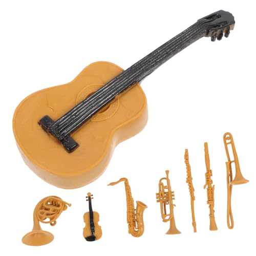 ifundom Mini-instrumentenmodelle 8 Stück Posaune Trompete Saxophon Violine Gitarre Sicher für Jungen und Mädchen Schreibtisch-Dekoration von ifundom