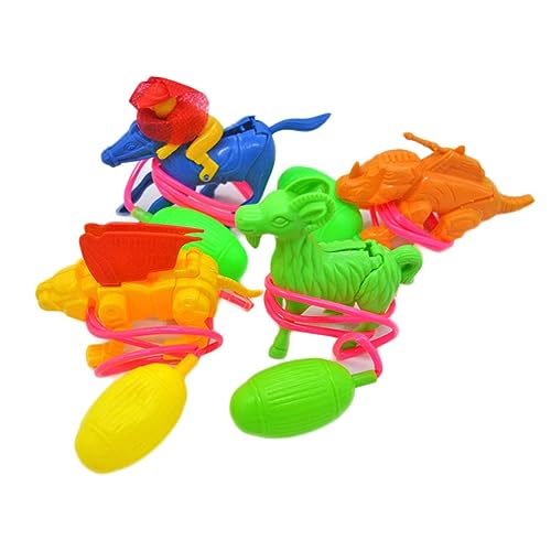 ifundom 8 Stück Luftdruck Fingerdruckspielzeuge Hüpfpferd Kinderpartygeschenke Kinder Lernspielzeug Sprungspielzeug Springspielzeug Aufblasbares Spielzeug Springtierspielzeug Pvc von ifundom