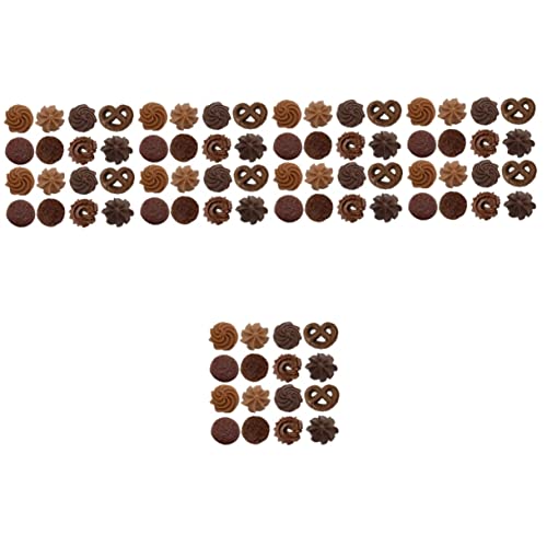 ifundom 80 STK Keks-Modell Faux-Cookies-Modell Realistisches Keksmodell Künstliches Snack-Spielzeug Gefälschtes Dessertmodell Simulation Kekse Miniaturen PVC Spielzeugpferd Kind Nachtisch von ifundom