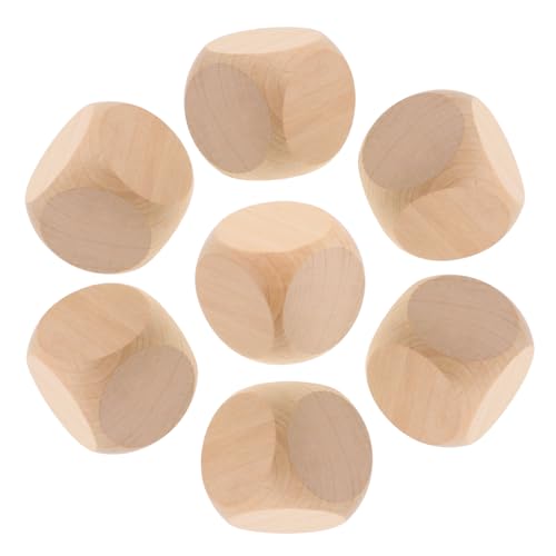 ifundom 8st Leere Würfel Chinesische Essenswürfel Leere DIY-würfel Leeres Brettspiel Standard-DIY-würfel Abendessen Würfel Spielzeugwürfel Würfelwürfel Brettspiel Würfel Farkle Beige Holz von ifundom