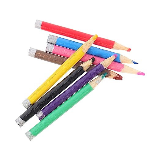 ifundom 8st Mini Bleistift Miniatur Stationär Miniaturstifte Für Puppenstuben Zubehör Für Mikrolandschaften Mikrolandschaftsfiguren Schulmaterial Für Puppen Mini-Stift Colorful Hölzern von ifundom