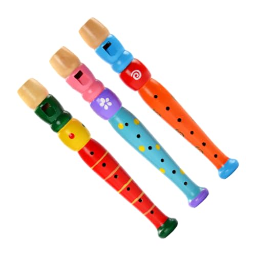 ifundom 9 STK 6-Loch-Piccolo Aus Holz Sensorisches Kinderspielzeug Tonaufnahme-Spielzeug Lernspielzeug Für Kinder Musik Student Blockflöte Holzinstrumente Kinderinstrumente Hölzern von ifundom