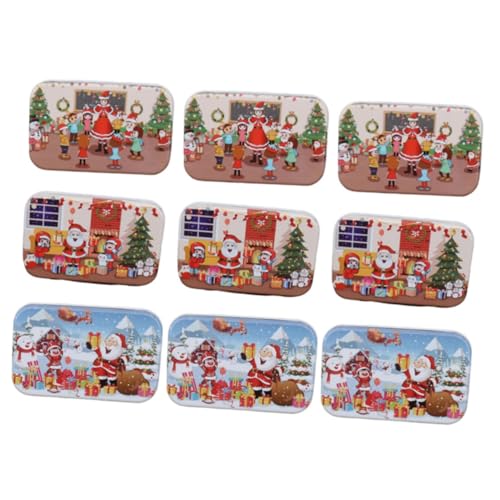 ifundom 9 Sätze Puzzle Lernspielzeug Lernspielzeug Weihnachtsspielzeug Kinderpuzzle Kinderspielzeug Weihnachtspuzzle von ifundom