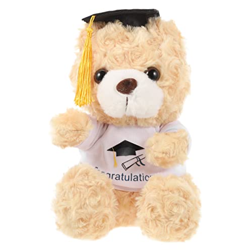 ifundom Arzt Mütze Graduierung Bär Bequeme Bärenpuppe Tragen Puppe Ausgestopftes Bärenspielzeug Studentenabschlussgeschenk Bären-kuscheltiere Cartoon-bär-Puppe Light Brown Plüsch von ifundom