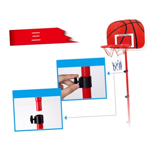 ifundom Basketballtor für Kinder basketballspiel für Kinder Kinder-Basketballspiel Outdoor-Spielspielzeug für Kinder Basketballkorb über der Tür drinnen verstellbare Basketballständer rot von ifundom