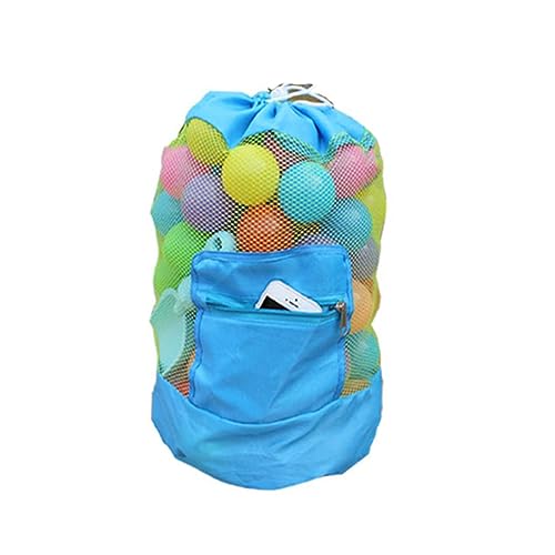 ifundom Behälter Für Strandtaschen Mesh-Rucksack Mesh-Tasche Aufbewahrungstaschen Für Kinder Blue von ifundom