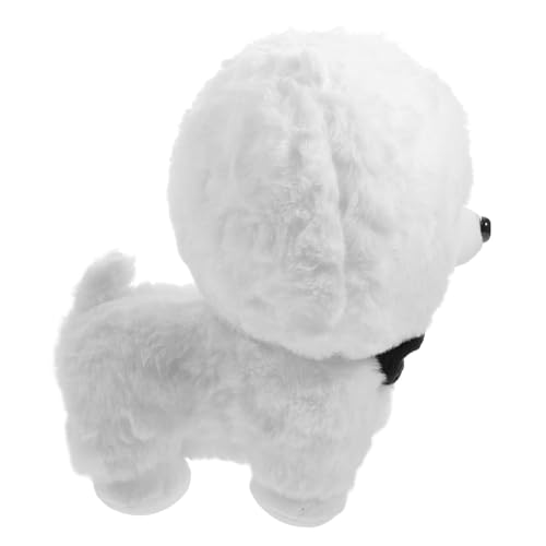 ifundom Bichon-Puppe kuschelhund Cute Decoration Hundewelpe Dog Toy Gefüllte Hundespielzeuge für Kinder Spielzeug für Kinder Kleine Plüschhundespielzeuge Hundeplüschtiere PP Baumwolle Weiß von ifundom