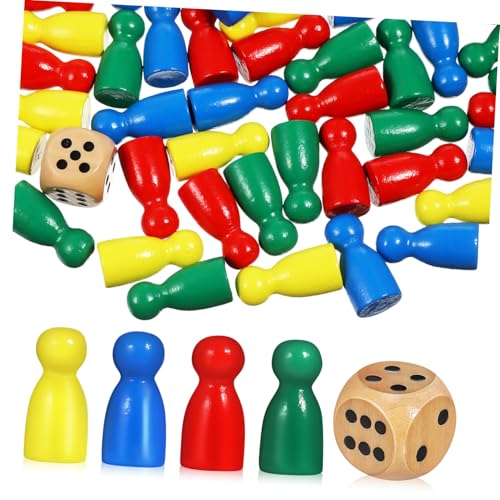 ifundom Bunte Holz Spielfiguren für Brettspiele mit Würfel Farbige Spielsteine für Familie Schule und Party Vielseitige Figuren für Interaktive Spiele ifundom Bunte Holz Spielfiguren für Brettspiele mit Würfel Farbige Spielsteine für Familie Schule und Party Vielseitige Figuren für Interaktive Spiele von ifundom