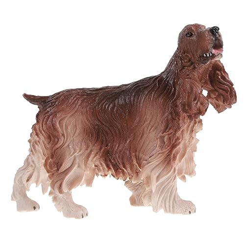 ifundom Cocker Spaniel-Modell Simulationshundestatue Hundefigur Actionfigur Spielzeug Hunde-sammelfigur Hundeornament Realistischer Hund Lebensechter Hund Hundespielzeug Plastik Brown von ifundom