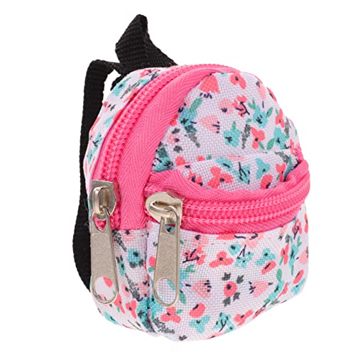 ifundom Mini Puppenrucksack Aus Polyester Dekorativer Schulrucksack Für Puppen Mit Floralem Design Ideal Als Schulmaterial Und Für Ornamentaler Rucksack Für Puppen von ifundom