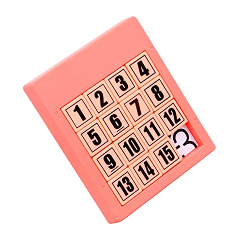 ifundom Digitale Huarong-Straße Puzzle kinderpuzzle für Schule gieskanne kinderspielzeug haushaltsspielzeug Schiebe-Zahlenrätsel Nummerntafel-Puzzle- Abs Rosa von ifundom