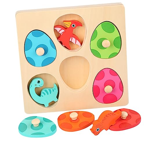 ifundom Dinosaurier-Puzzle Puzzle kinderpuzzle spielsachen für Funny Toys Kid Toys holzsteckpuzzel Toys for Fun Toy Streichholzpuzzle aus Holz hölzern Colorful von ifundom