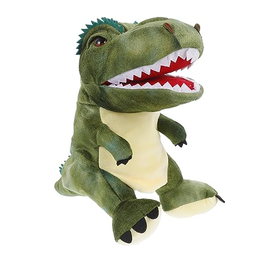 ifundom Dinosaurier-marionetten-Handschuhe Puppen Lernspielzeug Tierisches Handspielzeug Beißendes Fingerspiel Dinosaurier-handpuppe Tyrannosaurus Handpuppe Tierpuppen Green Plüschtier von ifundom