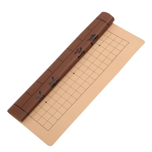 ifundom Doppelseitiger Schachbrettstoff Reise Schachbrett Schachspielbrett Kinder schachspiel schachkassette Chess up Board Traditionelles Spielschachzubehör chinesisches Schachbrett Pu von ifundom