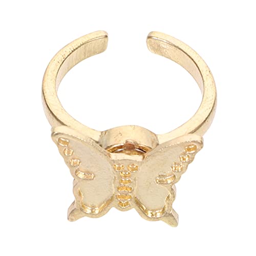 ifundom Drehring Finger Kinderschmuck für Mädchen rotierend lustig kinderringe schellenkranz Gold Rings Zappelring aus Legierung Frauen Mädchen zappeln Ring Golden von ifundom