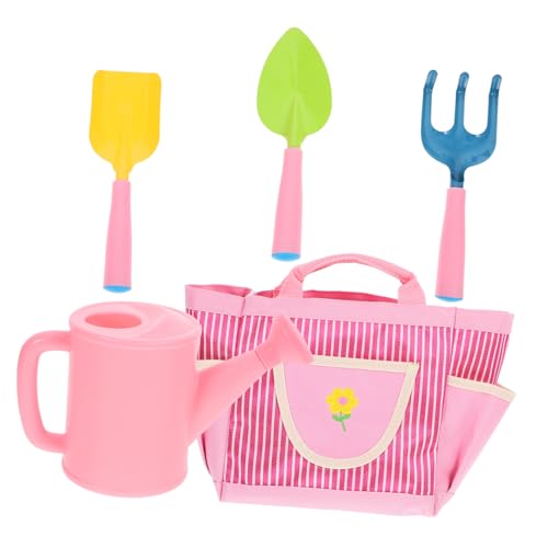 ifundom Gartenwerkzeug Set 5 Teiliges Set Mit Schaufel Harke Und Gießkanne Pink Robustes Gartenset Für Zum Pflanzen Und Perfekt Für Kleine Gärtner von ifundom