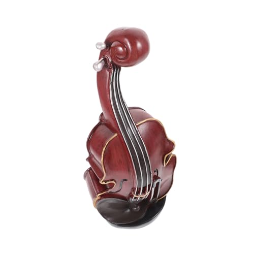 ifundom Geigenmodell Vintage Dekoration Retro Dekoration Violine Spardose Künstlerische Dekoration Violine-Statue Weinschrankdekoration Vintage-Modell Musikinstrumentenmodell Harz von ifundom