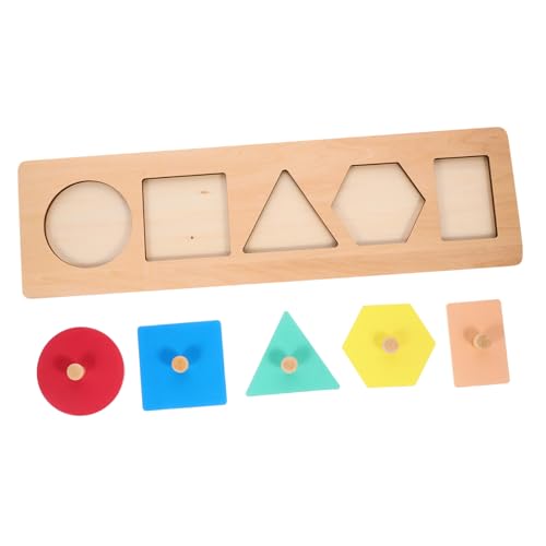 ifundom Geometrische Tafeln im Freien Brettspielzeug Ösen Kindergarten Shapes Puzzle puzzlekleber Puzzle sortierschalen Rätsel für Passendes für hölzern von ifundom