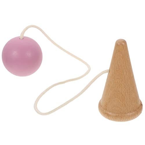 ifundom Geschicklichkeitsball bastelzeug für Activity für Kinderhandwerk Activity spielsachen Wiegenpendel Kinderaccessoire versorgen Holz Rosa von ifundom