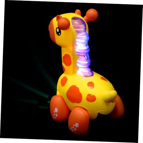 ifundom Giraffe Elektronisches Interaktives Lustiges Lernspielzeug Lauflernspielzeug Laufhilfe Für Babys Krabbelndes Kleinkinder Tierspielzeug Plastik Orange von ifundom