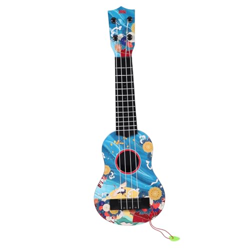 ifundom Gitarrenspielzeug Für Kinder Gitarre Für Kinder Im Alter Von 5-9 Jahren Kleine Gitarre Ukulele-Spielzeug Für Die Frühe Bildung Tier-Ukulele-Spielzeug Kinder Gitarre Abs Blue von ifundom