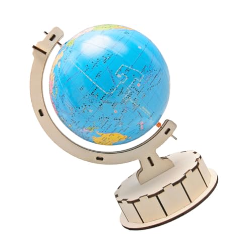 ifundom Globe-Lehrmittel Modelle spielsachen erdanker Spielzeug-DIY-Erdkugel DIY-Montage der Erdkugel Kunsthandwerk zum Selbermachen der Erdkugel Montage Erdkugel Holz Colorful von ifundom