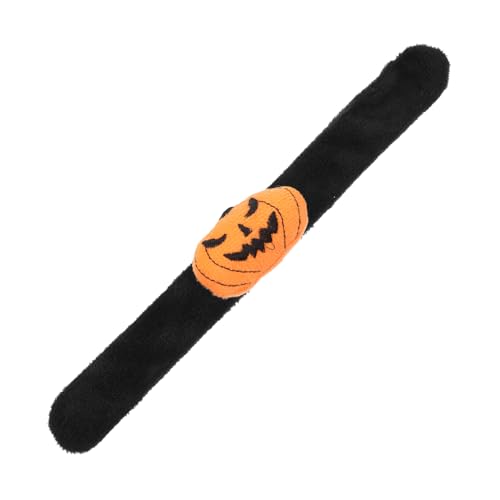 ifundom Halloween-dekorationsschnappschuss Kürbis-Slap-armbänder Schlagarmband Für Kinder Halloween-Party-armbänder Party-Slap-armbänder Kürbis-Armband Halloween-armbänder Bügeleisen Black von ifundom