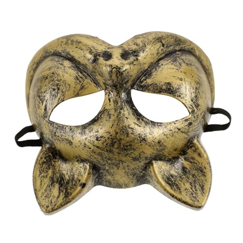 ifundom Halloween-maske Maskerade Katzenmaske Partyzubehör Tiermasken Für Erwachsene Katze Cosplay-maske Tier-cosplay-maske Einzigartige Maske Tierische Maske Golden Plastik von ifundom