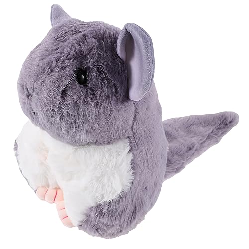 ifundom Hamster Puppe Chinchilla-Spielzeug für Kinder Hamster-Plüschtier Tierwurfkissen Hamster Kuscheltier Hamster stofftier ausgestopfte Hamster ausgestopfter Hamster PP Baumwolle Grey von ifundom