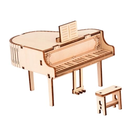 ifundom Handgefertigte DIY Holzpuzzle Musikbox Klavier Modellbausatz für Mädchen Lernspielzeug zum Zusammenbauen und Dekorieren ifundom Handgefertigte DIY Holzpuzzle Musikbox Klavier Modellbausatz für Mädchen Lernspielzeug zum Zusammenbauen und Dekorieren von ifundom