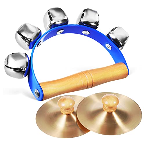 ifundom Handheld Jingle Bell Schlittenglocke Mit Holzgriff Schlittenglocke Aus Holz Handglocke Mit Holzgriff Schlaginstrument Für Handklingel Rassel Fingerbecken Aus Bronze von ifundom