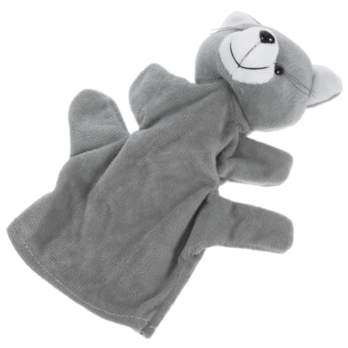 ifundom Handpuppe Katze Plüschtier Spielzeug Handpuppen Plüsch Handpuppe Tierpuppe Tierische Handpuppe Geschichte Erzählende Marionette Handpuppe Für Kinder Grey Pp Baumwolle von ifundom