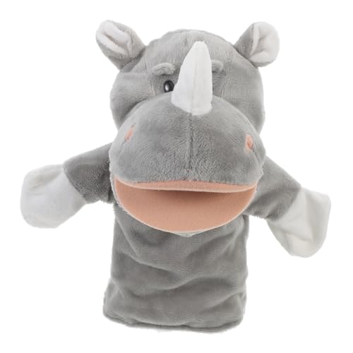 ifundom Handpuppe Nashorn Interaktive Handpuppe Tierische Fingerpuppen Kleine Handpuppe Stofftierpuppen Handpuppe Zum Geschichtenerzählen Plüschtier-handpuppen Marionette Pp Baumwolle Grey von ifundom