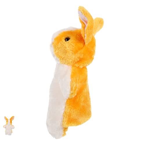 ifundom Hase Handpuppe Hasen-anreicherungsspielzeug Plüschkaninchen Ausgestopfter Hase Spielzeugkaninchen -Kuscheltier Kaninchenpuppe Hase Plüsch Yellow Kurzer Plüsch von ifundom