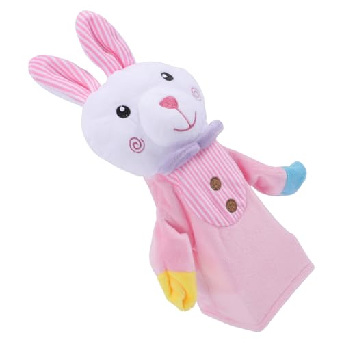 ifundom Hase Handpuppe interaktives Kuscheltier Hand Puppet Puppentheater Tierhandpuppe plushdoll Bildungsspielzeug Tiere Handpuppe Puppen für Kleinkinder Handpuppen Stoff von ifundom