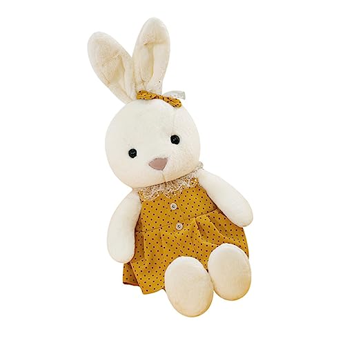 ifundom Hasenpuppe Kinder Kaninchen Plüschtier dekoratives Stofftier Plüschtiere Kinder Kuscheltier Spielzeug für Kinder Hase gefüllte Puppe Kaninchenpuppenspielzeug PP Baumwolle Yellow von ifundom