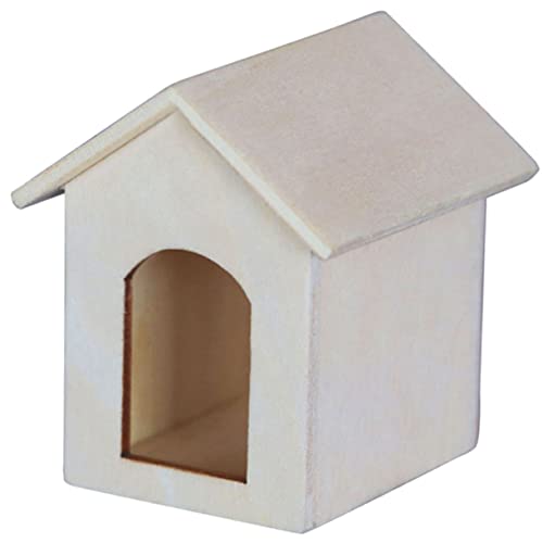 ifundom Hausmodell Miniatur-Puppenhaus-Bausatz Puppenständer künstlich winziges Gebäude buchregal Dekoration kindergeschenk Home Decoration Musterhaus Puppenhaus-Modell hölzern Beige von ifundom