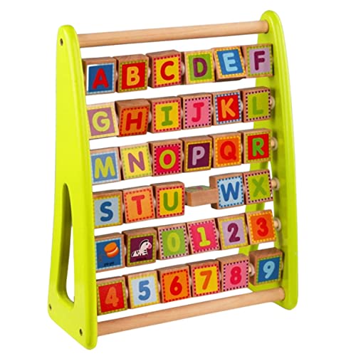 ifundom Holz Alphabet Lernspielzeug Kinder Alphabet Kognition Spielzeug Mathematik Number Lernbrett Rack von ifundom