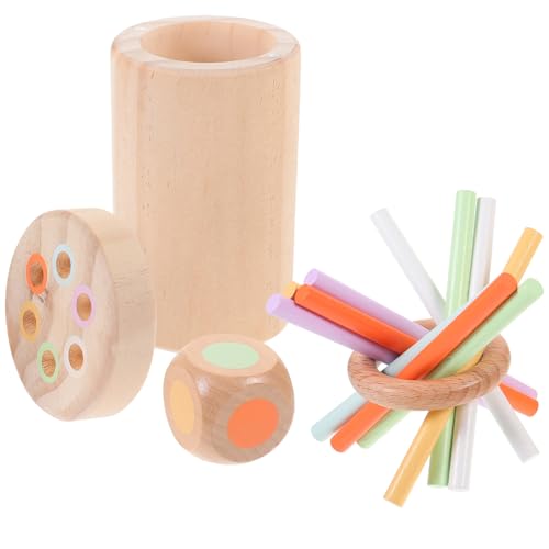 ifundom Holzspielzeug Set Für Kleinkinder Montessori Balancierstäbe Und Fädelspiel Für Babys Erste Spielsachen Aktivitätsspielzeug Zur Der Motorik Und Koordination Ideales von ifundom