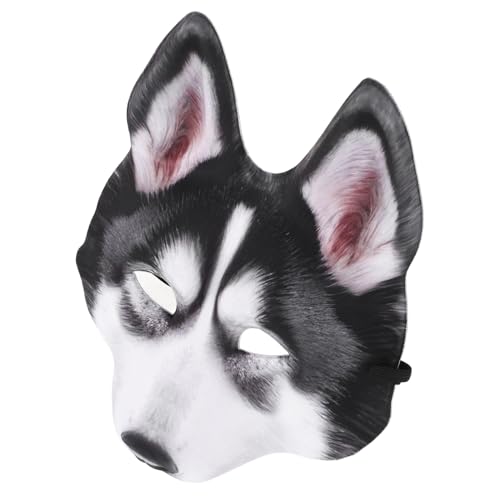 ifundom Husky-maske Hasenkostüm Maske Halloween-husky-hundekostüm Fursuit Maskerade Halloween Halloween-hundekostüm Hundemaskenkostüm Tierkopfmaske Hundemaske Cosplay Gesicht Wolf Eva Grey von ifundom