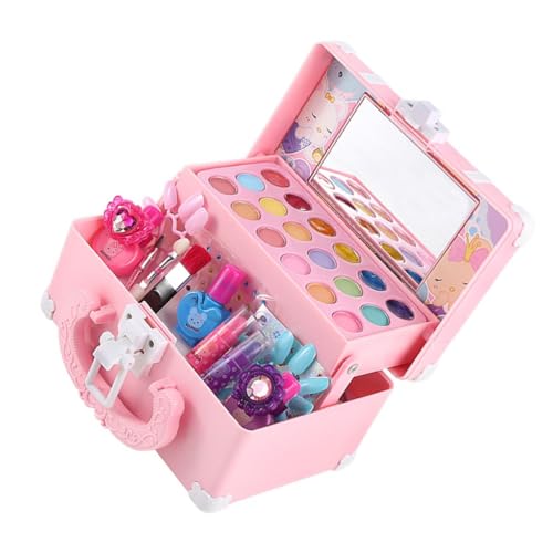 ifundom Kinderkosmetik Simulations-Make-up-Spielzeug Prinzessin Spielzeug Kinderanzug Kinder schminkset kinderschminken Set kosmetisches Spielzeug Lernspielzeug für den Haushalt Abs Rosa von ifundom