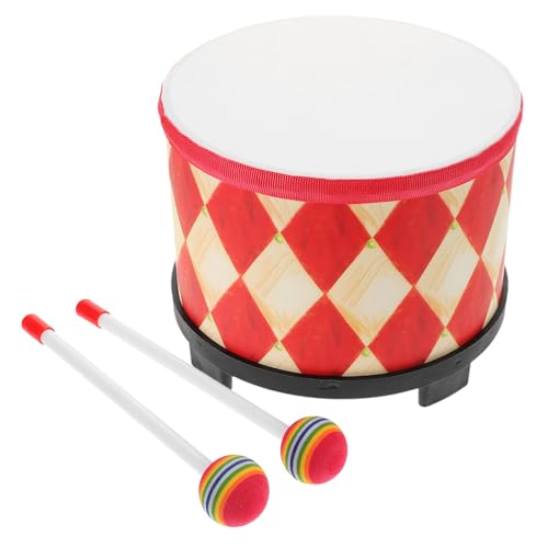 ifundom Kindertrommel Musikspielzeug Trommel Handtrommel Kinderinstrumente Trommelspielzeug Kleine Trommel Für Kinder Chinesisches Instrument Kleinkind-trommeln Rot Hölzern von ifundom