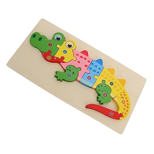 ifundom Kognitives dreidimensionales Puzzle Krokodil Monster Formen Puzzle Junge Bodenpuzzle Puzzle rätselbuch Holzspielzeug für Bildungsspielzeug hölzern von ifundom