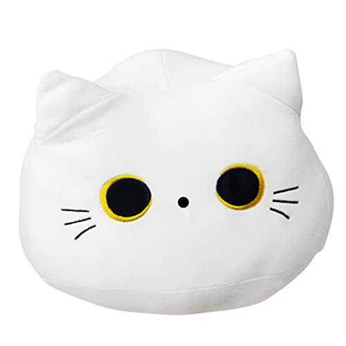 ifundom Kopfkissen Cute Pillow Christmas Pillow Sofa Polster sofaauflage Tierkuschelkissen kreative Katzenpuppe Körperkissen für Kinder Tierwurfkissen Kuscheltier Kätzchen Stoff Weiß von ifundom