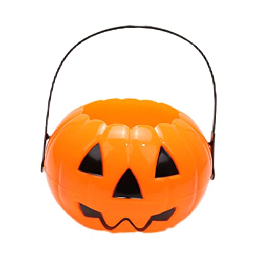 ifundom Kürbis Eimer Halloween-Süßigkeiten-Eimer Dekorationen Einhorn Tasche Blase Party Schlag halloween halloween toys Halloween-Eimer für Plastikeimer für Orange von ifundom