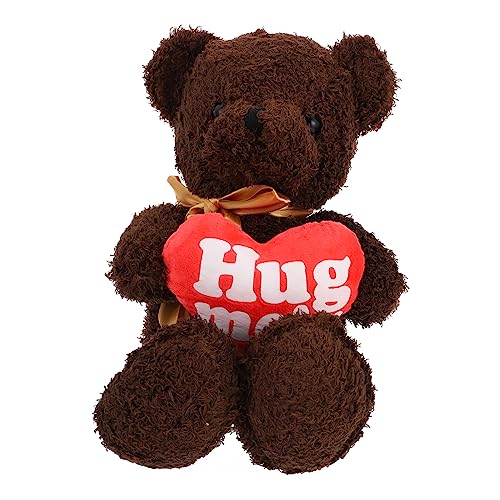 ifundom Liebe Bärenpuppe kuschelbären Geschenkideen Valentinstag ausgestopftes Tierspielzeug Mädchen Kind Bärenpuppe ausgestopftes Bärenspielzeug Plüschpuppe Brown von ifundom