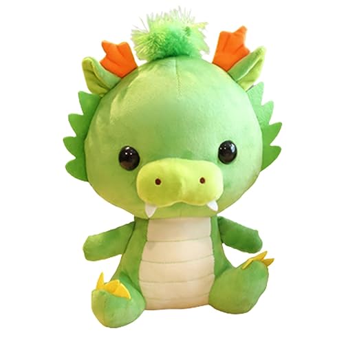 ifundom Maskottchen-drachenpuppe Ausgestopfte Drachenpuppe Drachenplüschpuppe Neujahrsmaskottchen Maskottchen-drachenmodell Stofftierpuppe Plüsch-Drachen- Green Pp Baumwolle von ifundom