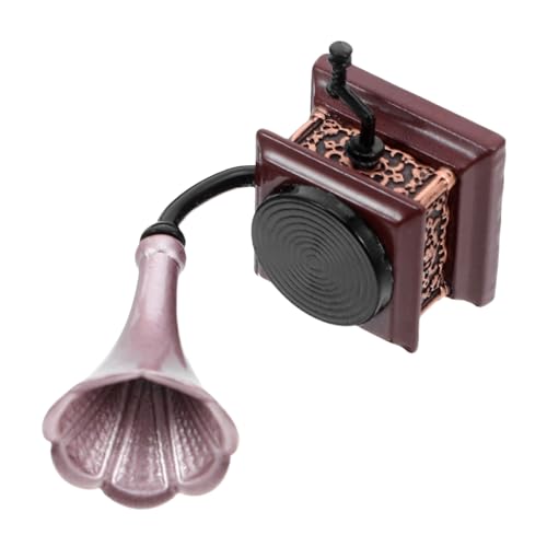 ifundom Maßstab Retro Grammophon Modell Leichtes Vintage Miniaturplattenspieler Zubehör für Puppenhausdekoration und Miniaturmöbel ifundom Maßstab Retro Grammophon Modell Leichtes Vintage Miniaturplattenspieler Zubehör für Puppenhausdekoration und Miniaturmöbel von ifundom