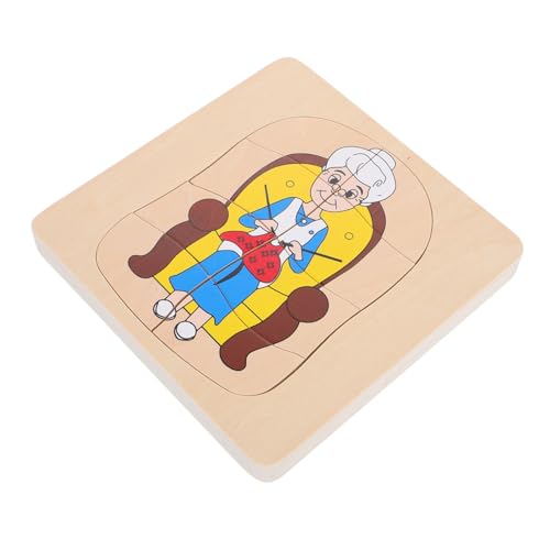 ifundom Mehrschichtige Holzpuzzles Menschliches Puzzle Kinder Montessori Holzpuzzlebrett Lebenszyklus Lernspielzeugmodell Für Früherziehungsspielzeug von ifundom